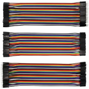 Conjunto de 120 cabos de ligação Jumper Dupont (M-M, M-F e F-F) - 200mm