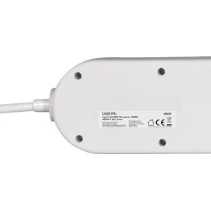 Bloco de 4 tomadas Multicor c/ interruptor geral + individuais - cabo (3x1.5mm²) 1.5m