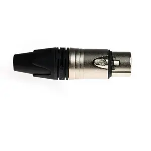 Ficha Cannon (XLR) 4 pinos fêmea para soldar em cabo