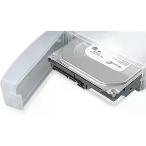 Caixa protetora em ABS translúcido para discos IDE/SATA 3.5''