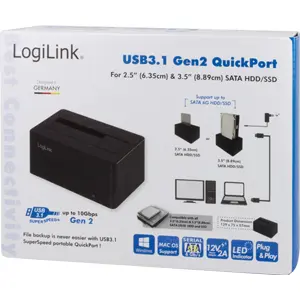 Estación de acoplamiento para 1 disco duro 2.5/3.5 SATAIII USB 3.1 (10Gbps)