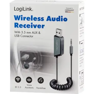 Receptor de Áudio Bluetooth 5.3 c/ Alimentação USB e Saída AUX