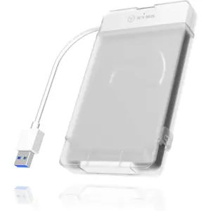 Caixa transparente para disco rígido HDD/SSD SATA 2.5'' c/adaptador USB