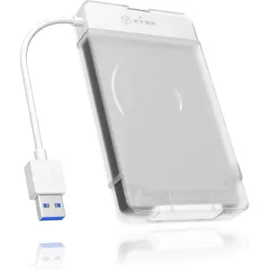 Caixa transparente para disco rígido HDD/SSD SATA 2.5'' c/adaptador USB