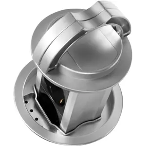 Bloco de tomadas de encastrar Pop-Up (Ø100mm) 3x Schuko - cabo de 1.8m - Prateado/Preto