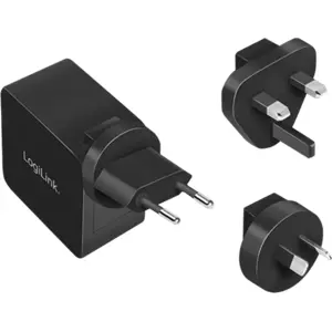 Carregador de viagem USB-C 65W GaN c/ adaptadores internacionais (EU/UK/AU/US)