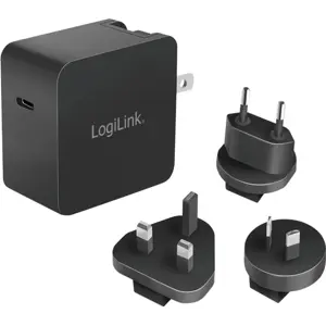 Carregador de viagem USB-C 65W GaN c/ adaptadores internacionais (EU/UK/AU/US)