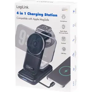 Estação de carregamento wireless 4 em 1 (MagSafe / relógio / auriculares / saída USB-C) 20.5W