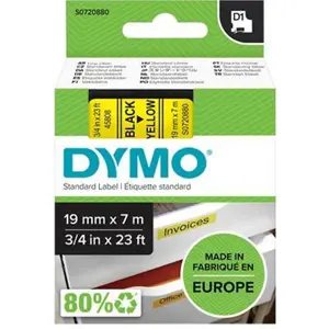 Fita de etiquetar D1 45808 [Preto sobre Amarelo] - 19mm x 7m