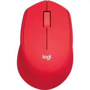 Rato óptico silencioso 1000DPI sem fio Wireless (USB) com Scroll - vermelho