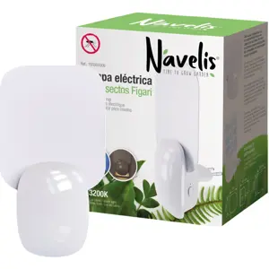 Luz nocturna trampa para insectos con LED UV y hojas adhesivas - 1W 10lm 25m²