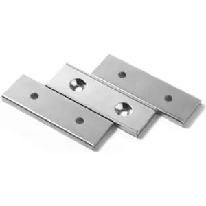 Íman Neodymium (NdFeB) de 2x furos para cabeça de parafuso 60x20x4mm