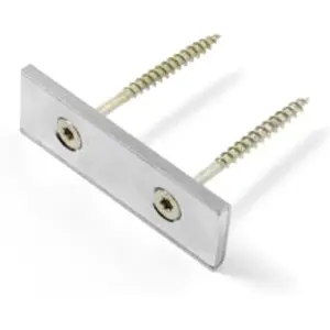 Íman Neodymium (NdFeB) de 2x furos para cabeça de parafuso 60x20x4mm