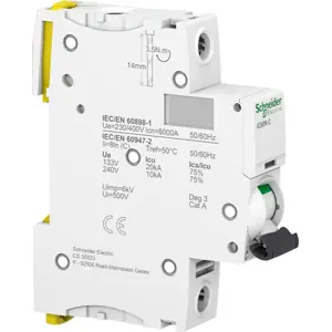 Disjuntor magnetotérmico - 1P - 6/10kA - C - 32A - 240V