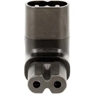 Adaptador IEC C8 macho - C7 fêmea - 90º