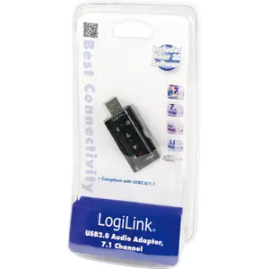 Placa de som USB 2.0 Surround Virtual 7.1 c/ 2x Jack 3.5mm (Micro+Áudio)