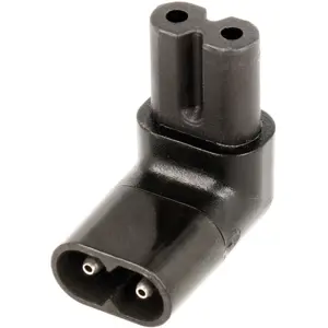 Adaptador IEC C8 macho - C7 fêmea - 90º