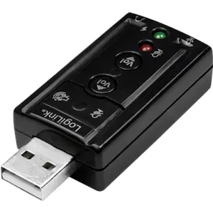 Placa de som USB 2.0 Surround Virtual 7.1 c/ 2x Jack 3.5mm (Micro+Áudio)
