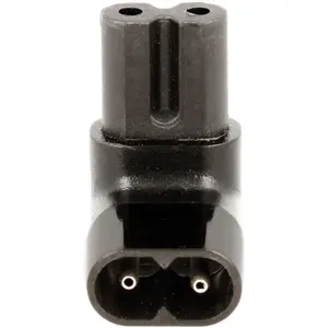 Adaptador IEC C8 macho - C7 fêmea - 90º