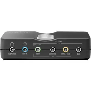 Placa de som externa USB 2.0 de 8 canais (7.1) c/ Line-In + Mic + S/PDIF in/out