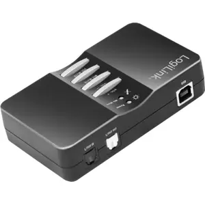 Placa de som externa USB 2.0 de 8 canais (7.1) c/ Line-In + Mic + S/PDIF in/out