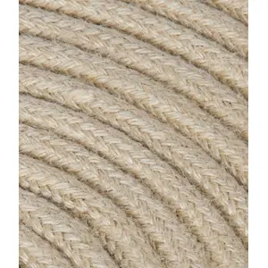 Cabo têxtil redondo 2x0.75mm 50M - corda JUTA  Ø12mm