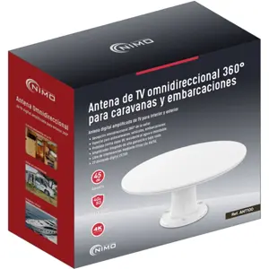 Antena omni-direcional TDT UHF / VHF com amplificador de 5Vdc