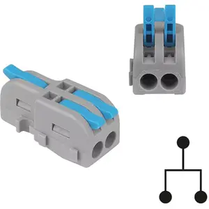 Ligador Rápido 3 ligações (1-para-2) (0.08...4mm²) c/ patilhas