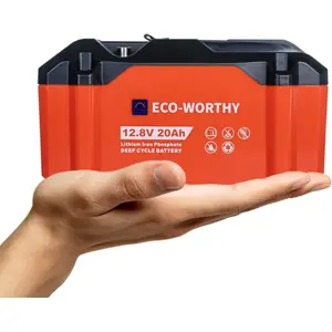 Bateria de Lithium (LiFePO4) BMS portátil c/ saída DC Ø5.5x2.5mm - 12.8V 20A (256Wh)
