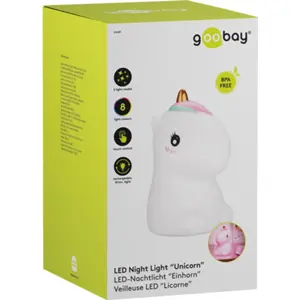 Candeeiro LED RGB-W (3000K) Touch sem fios recarregável (USB-C) - Unicórnio