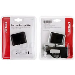 Distribuidor de isqueiro 12/24VDC de 2 saídas c/ 1x USB-A