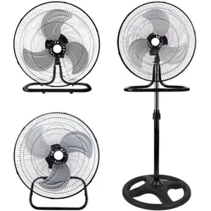 Ventoinha 3-em-1 (Pé / mesa / parede) Ø46cm 50W 3 Modos - Preto