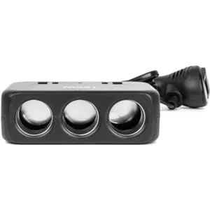 Distribuidor de isqueiro 12/24VDC de 3 saídas c/ 3xUSB-A + 2xUSB-C PD + leitor voltagem