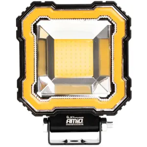 Projetor LED de trabalho 9-36Vdc 48W 3600lm 6500K (branco frio) + Luz amarela - 110x110mm