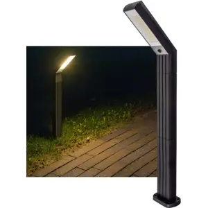 Poste Solar LED crepuscular p/ Jardim - 3000K 150lm