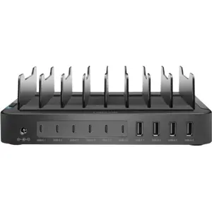 Estación de carga 120W QC/PD 3.0 - 10 puertos USB (6xUSB-C + 4xUSB-A)
