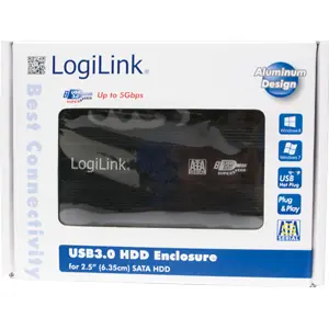 Carcasa para disco duro SATA III 2,5'' con USB-A 3.0 - Negro