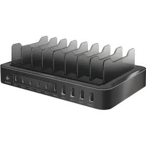 Estación de carga 120W QC/PD 3.0 - 10 puertos USB (6xUSB-C + 4xUSB-A)