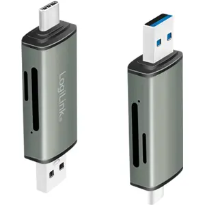 Leitor de cartões de memória SD/microSD - USB 3.2 Gen1 (USB-A / USB-C OTG)