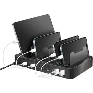 Estación de carga 120W QC/PD 3.0 - 10 puertos USB (6xUSB-C + 4xUSB-A)
