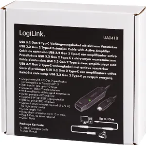 Cabo extensão activo USB-C 3.2 Gen2 macho - fêmea - 5.0m