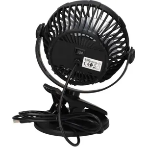 Mini ventilador portátil c/ cabo USB, mola de fixação e base p/ mesa