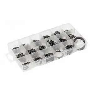 Conjunto de 225 anéis de retenção externo (6 - 32mm) e interno (11 - 20mm)