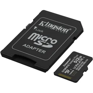 Cartão de memória MicroSDXC 512GB C10 U3 V30 A1 (150MB/s) + adaptador SD