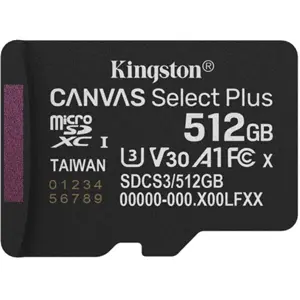 Cartão de memória MicroSDXC 512GB C10 U3 V30 A1 (150MB/s) + adaptador SD