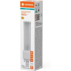 Lâmpada LED tipo PL G24d-1 2 pinos 6W (=10W/840) 660lm 4000K (branco neutro)