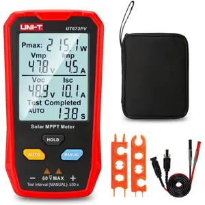 Testador paineis solares (Pmax: 5..800W: Vmp: 12..60V: Imp: 0..35A)