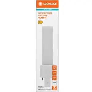 Lâmpada LED tipo PL G23 2 pinos 3.5W (=7W/840) 400lm 4000K (branco neutro)