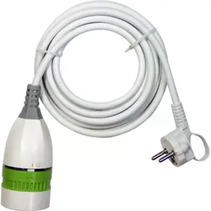 Extensão Schuko macho-fêmea c/ interruptor rotativo ON/OFF - 3G1.5mm2 - 5m