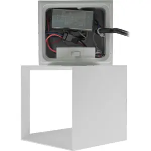 Aplique Cubo de parede LED COB 230V 2x5W CCT c/ abas orientáveis IP65 - branco